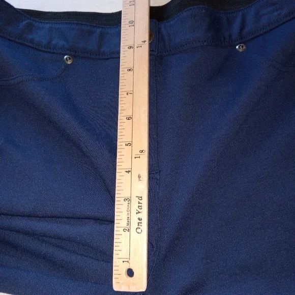Chicos Blue High Waisted Straight Pants 1- 8/10 - Picture 3 of 9